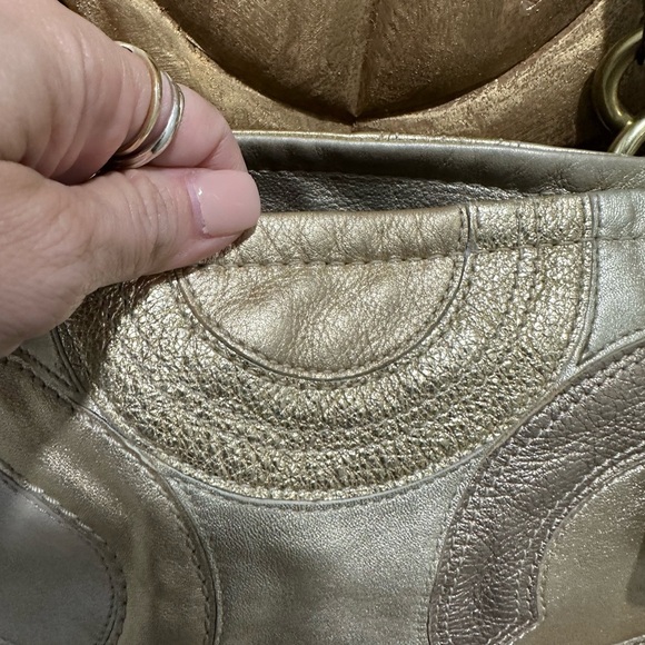 Coach Y2K 2000s Metallic Patchwork Shoulder Bag with Crossbody Strap - Picture 3 of 9